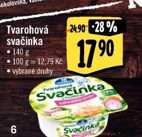 Svačinka zeleninový tvaroh Milko