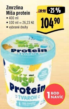 Zmrzlina proteinová v kelímku Míša