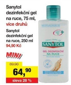 Dezinfekční gel na ruce Sanytol