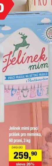 Prací prášek mýdlový Jelínek mimi Jelen