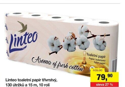 Toaletní papír 3vrstvý Linteo