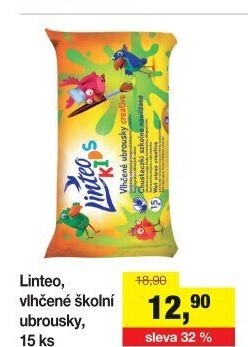 Vlhčené ubrousky školní Kids Linteo