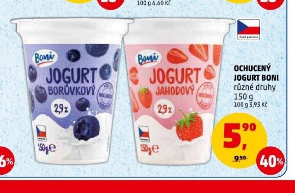 OCHUCENÝ JOGURT BONI různé druhy