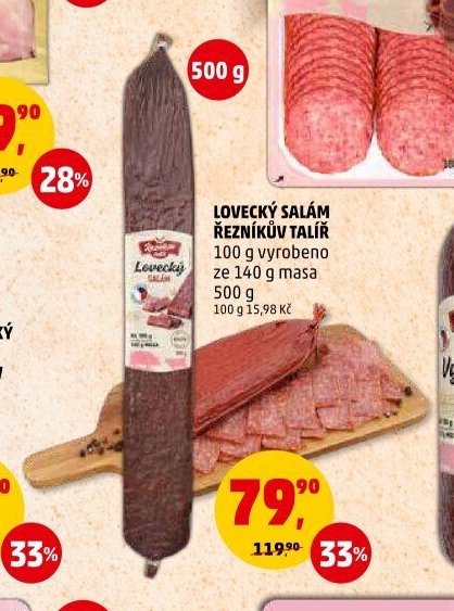 Lovecký salám Řezníkův talíř 500 g