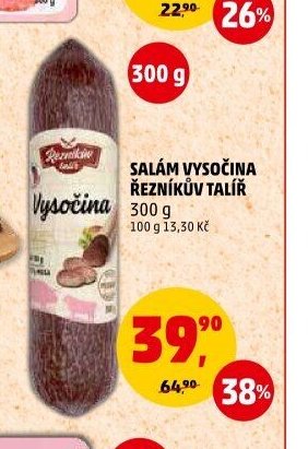 Salám Vysočina Řezníkův talíř 300 g