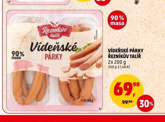 Vídeňské párky Řezníkův talíř