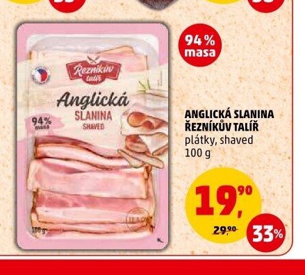Anglická slanina Řezníkův talíř