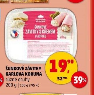 ŠUNKOVÉ ZÁVITKY KARLOVA KORUNA