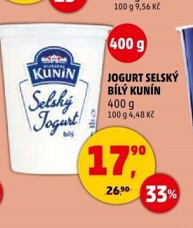 JOGURT SELSKÝ BÍLÝ KUNÍN