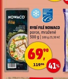 RYBÍ FILÉ NOWACO porce, mražené