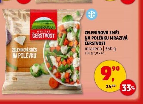 ZELENINOVÁ SMĚS NA POLÉVKU MRAZIVÁ ČERSTVOST mražená