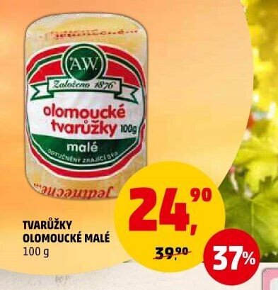 Tvarůžky olomoucké malé 100 g