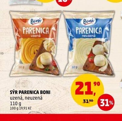Sýr Parenica Boni uzená, neuzená 110 g