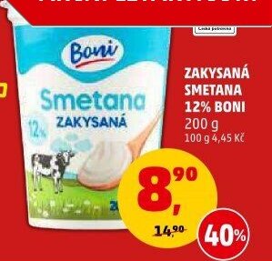 Zakysaná smetana 12% Boni 200g