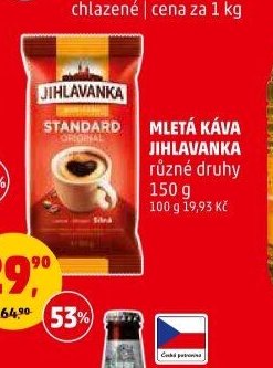 Mletá káva Jihlavanka různé druhy 150g