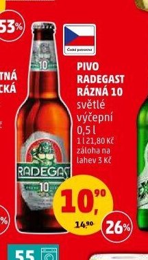 Pivo Radegast Rázná 10 0,5l