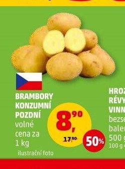 Brambory konzumní pozdní 1kg