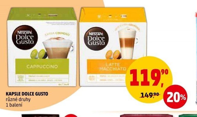 KAPSLE DOLCE GUSTO různé druhy