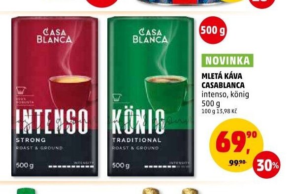 MLETÁ KÁVA CASABLANCA intenso, könig 500 g