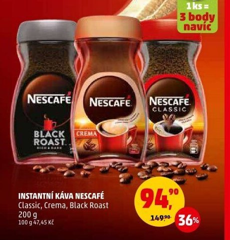 INSTANTNÍ KÁVA NESCAFÉ
