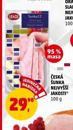Česká šunka nejvyšší jakosti 100 g