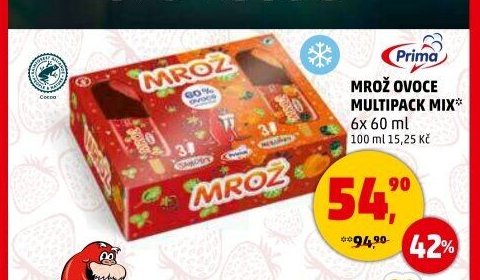 Mrož ovoce Multipack Mix 6x 60 ml