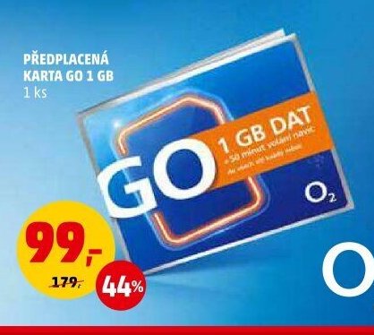 PŘEDPLACENÁ KARTA GO 1 GB