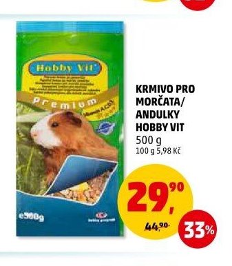 KRMIVO PRO MORČATA/ANDULKY HOBBY VIT