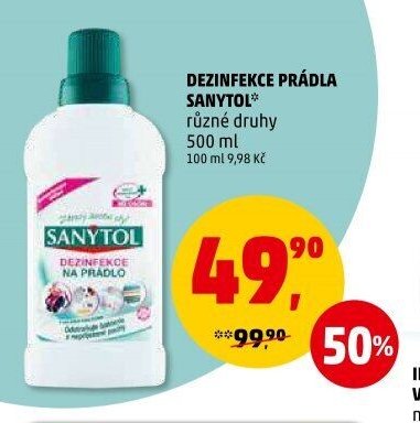 DEZINFEKCE PRÁDLA SANYTOL