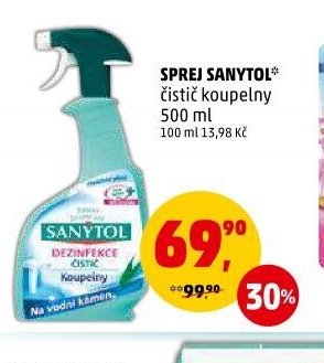 SPREJ SANYTOL čistič koupelny