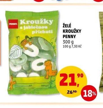ŽELÉ KROUŽKY PENNY 300 g