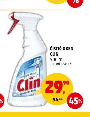 ČISTIČ OKEN CLIN 500 ml