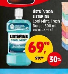 ÚSTNÍ VODA LISTERINE Cool Mint, Fresh Burst, 500 ml