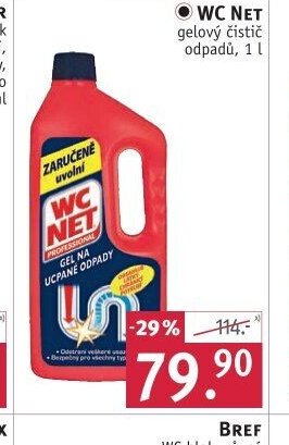 WC NET gelový čistič odpadů, 1 l
