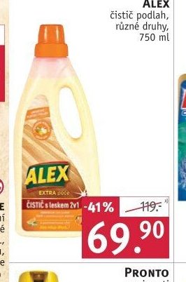 ALEX čistič podlah, různé druhy, 750 ml