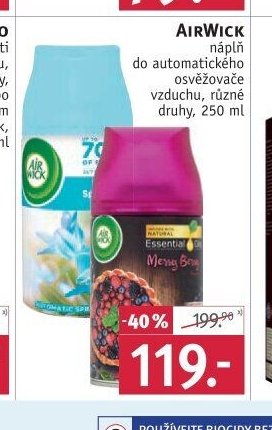 AIRWICK náplň do automatického osvěžovače vzduchu, různé druhy, 250 ml