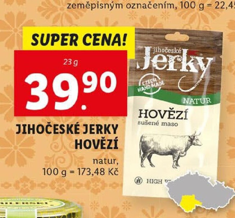 JIHOČESKÉ JERKY HOVĚZÍ