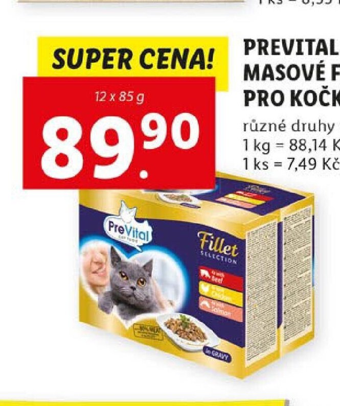 Prevital masové filety pro kočky