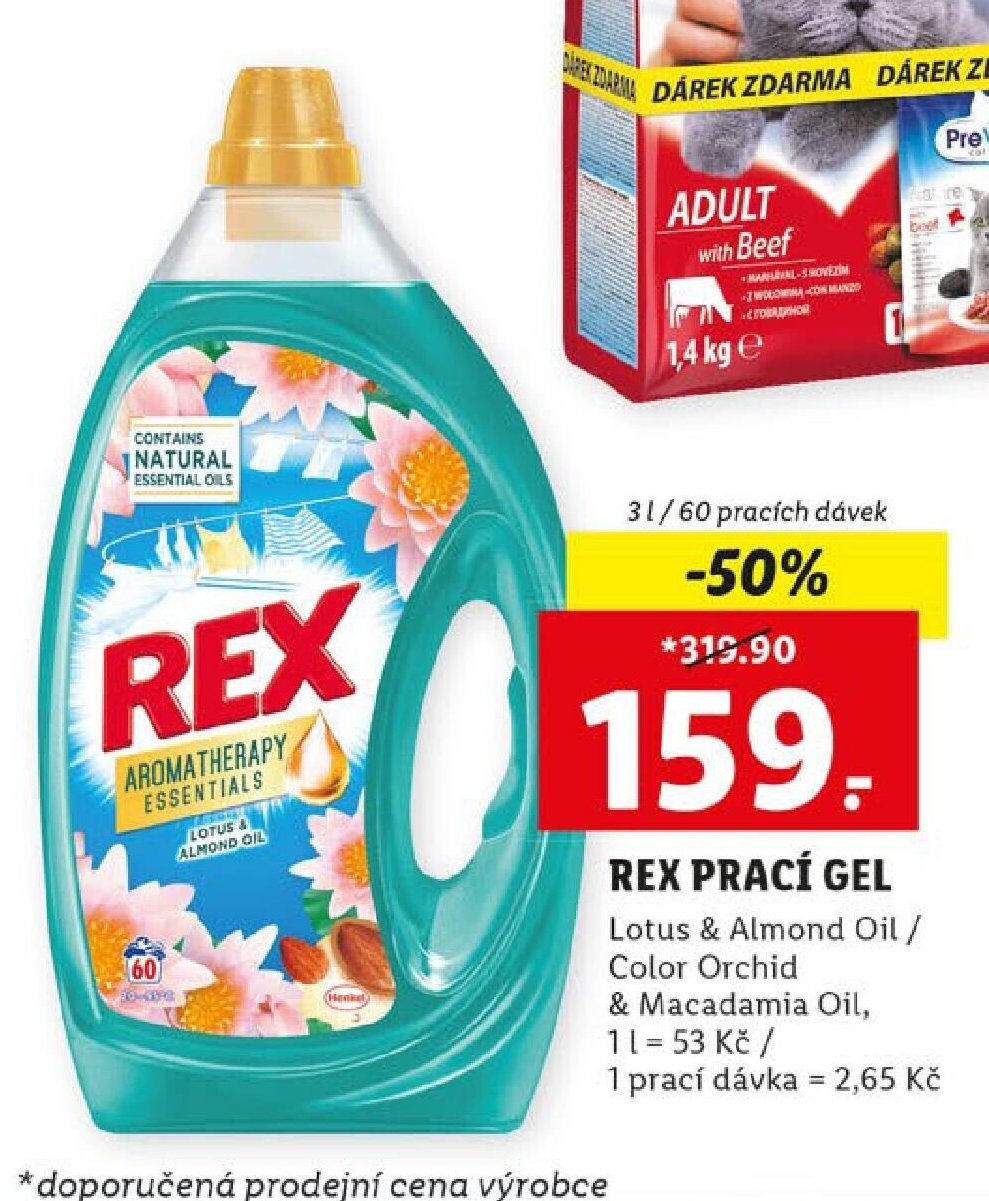 Rex prací gel Lotus & Almond Oil / Color Orchid & Macadamia Oil