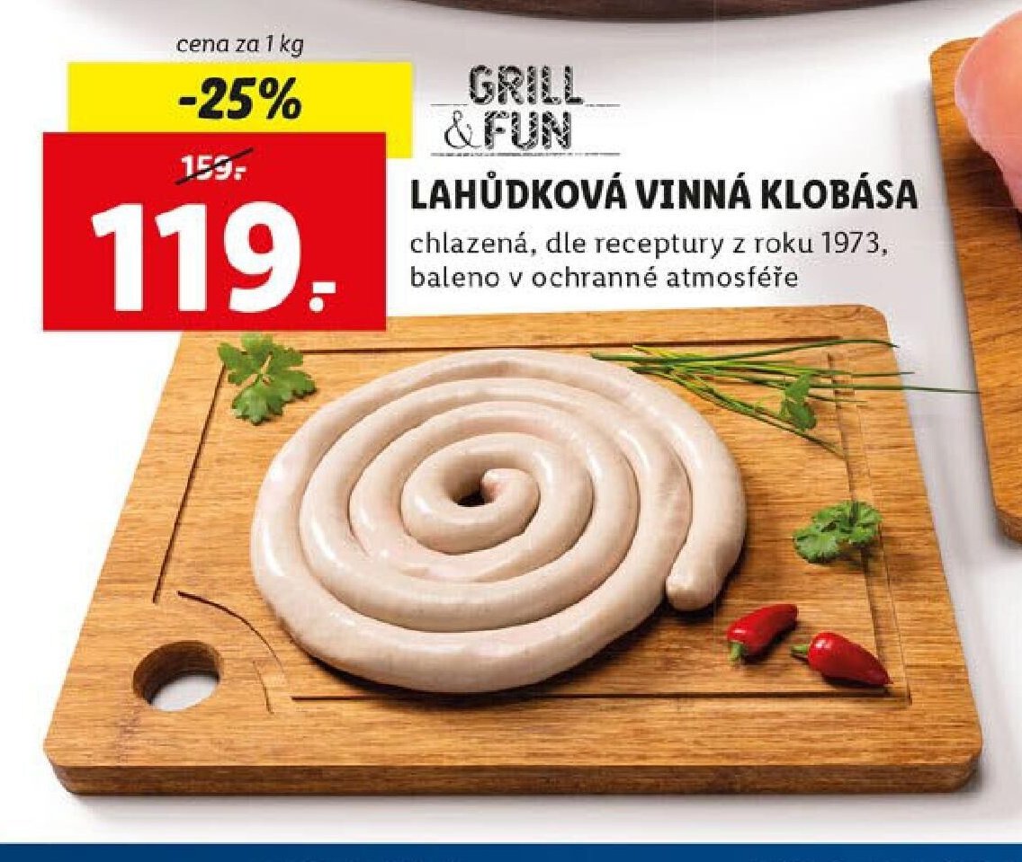 Grill & Fun Lahůdková vinná klobása