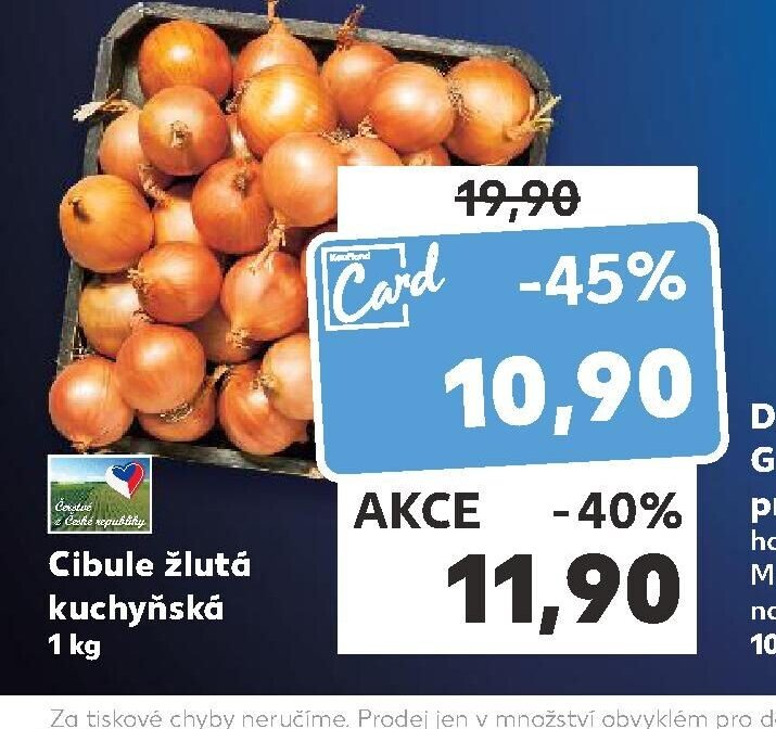Cibule žlutá kuchyňská