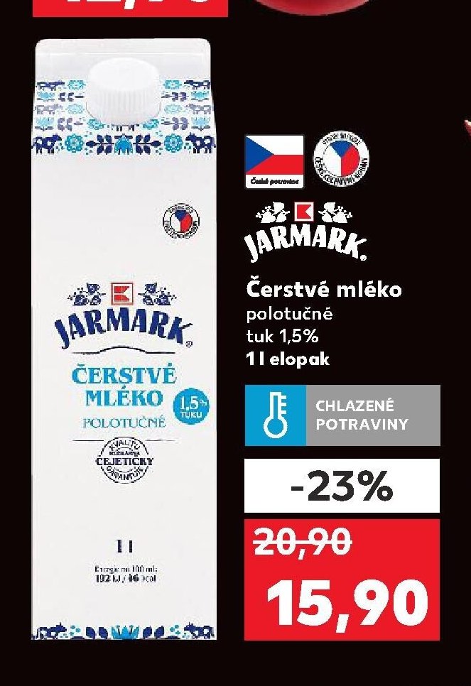JARMARK Čerstvé mléko polotučné