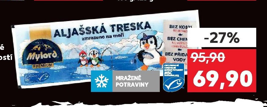 MYLORD PREMIUM Filé z aljašské tresky bez kostí