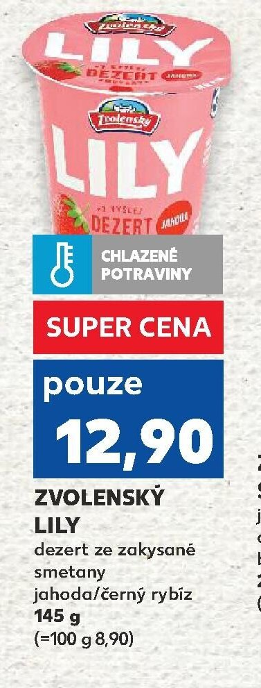 ZVOLENSKÝ LILY dezert ze zakysané smetany