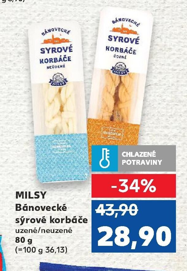 MILSY Bánovecké sýrové korbáče