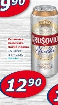 Pivo nealkoholické Královsky hořké Krušovice