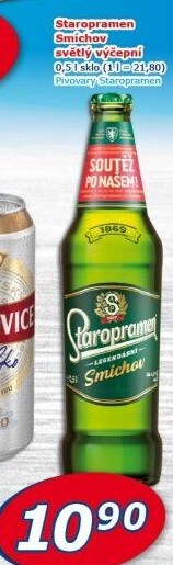 Pivo světlé výčepní 10° Smíchov Staropramen