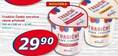 Zmrzlina česká tradiční Prima