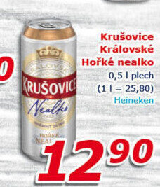 Pivo nealkoholické Královsky hořké Krušovice