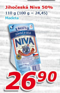 Sýr Niva Jihočeská 50% Madeta
